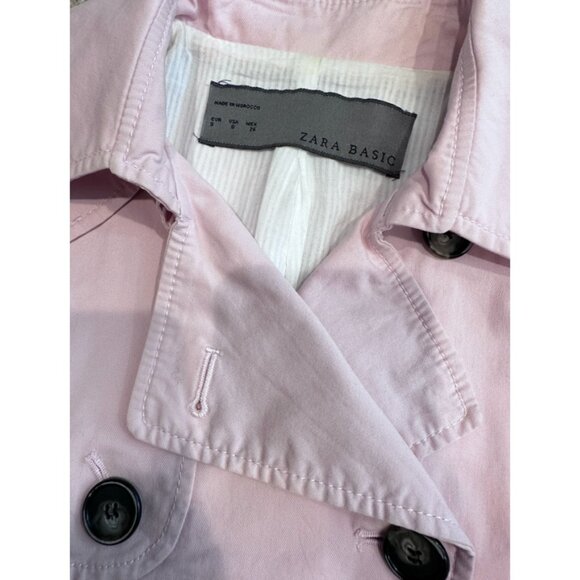 Zara Basic Pink Trench Coat - Picture 3 of 6